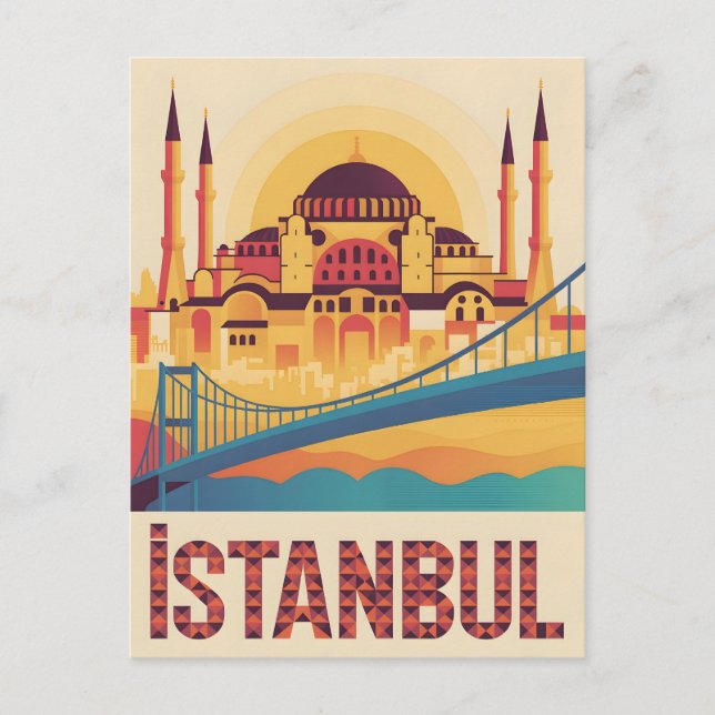 Istanbul vintage  postcard (Front)
