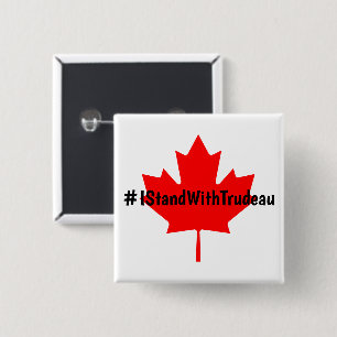 #IStandWithTrudeau Hashtag Trudeau Liberals Canada 15 Cm Square Badge