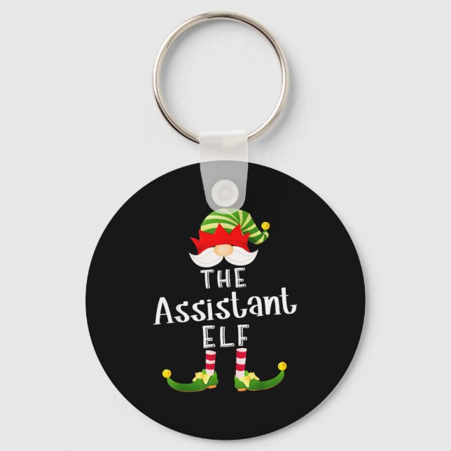 Istant Elf Group Christmas Funny Pajama Party  Key Ring (Front)