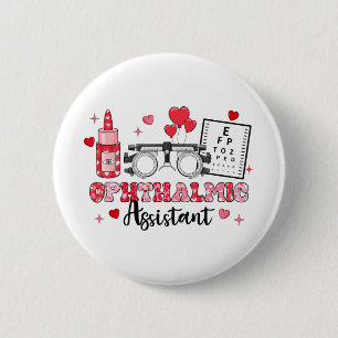 Istant Eye Test Gles Hearts Valentine's Day 1  6 Cm Round Badge