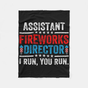 Istant Fireworks Director Funny 4th Of July Men Wo Fleece Blanket