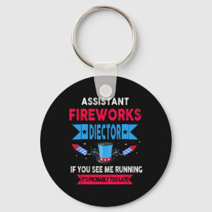 Istant Fireworks Director I Run You Run 4th Of Jul Key Ring