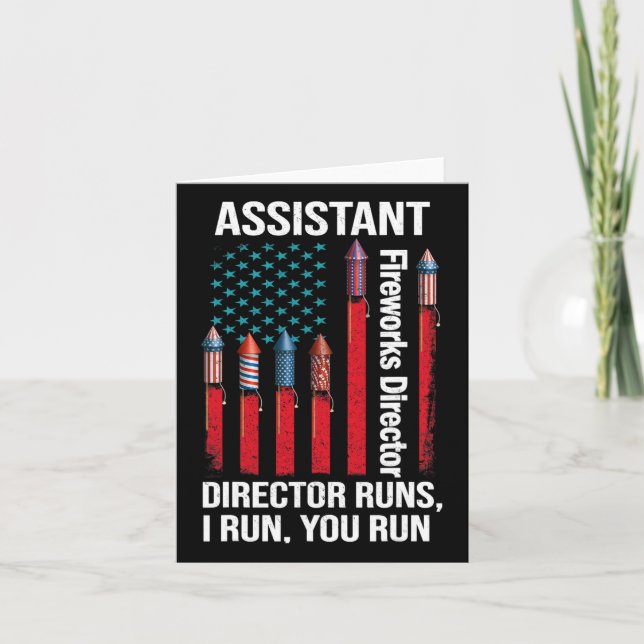 Istant Fireworks Director Usa Independence Day Jul Card (Front)