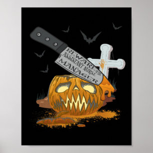 Istant Nurse Manager Funny Halloween Party Poster