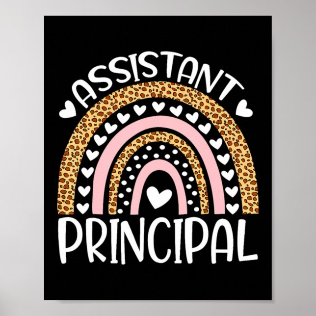 Istant Principal Boho Rainbow Leopard First Day Poster (Front)