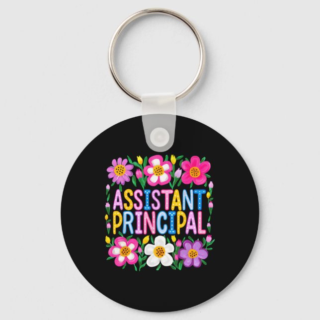 Istant Principal Ck To School Happy First Day Of S Key Ring (Front)