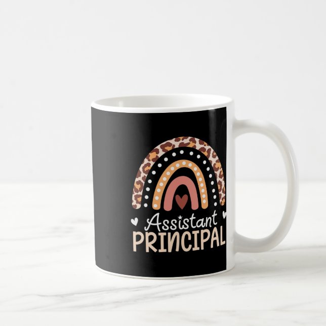 Istant Principal Rainbow Love Leopard Teacher  Coffee Mug (Right)