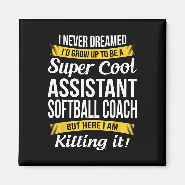 Istant Softll Coach Thank You Funny Gift  Magnet (Front)
