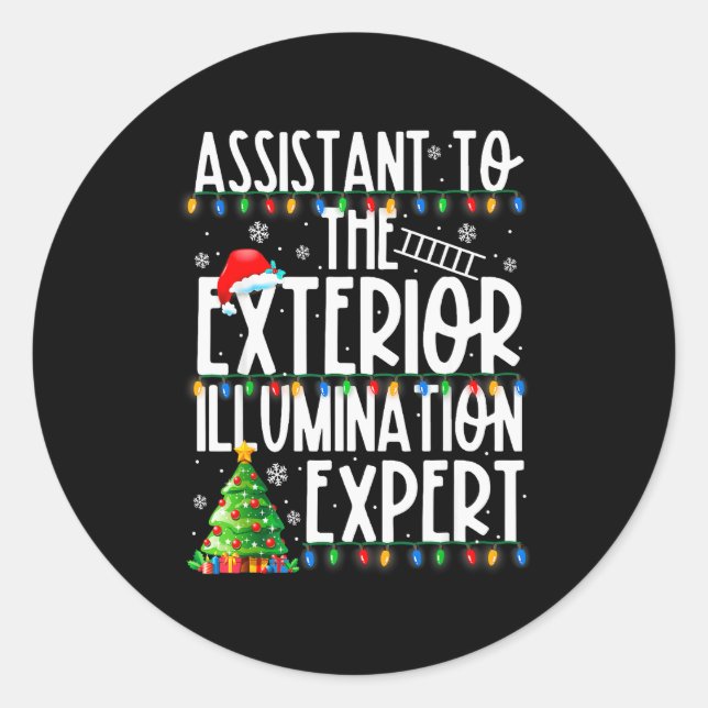 Istant To Exterior Illumination Expert Christmas L Classic Round Sticker (Front)