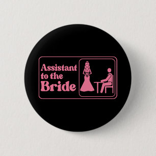 Istant To The Bride Pink Bachelorette Party  6 Cm Round Badge