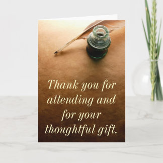 istockcalligraphy, Thank you for attending and ... Card