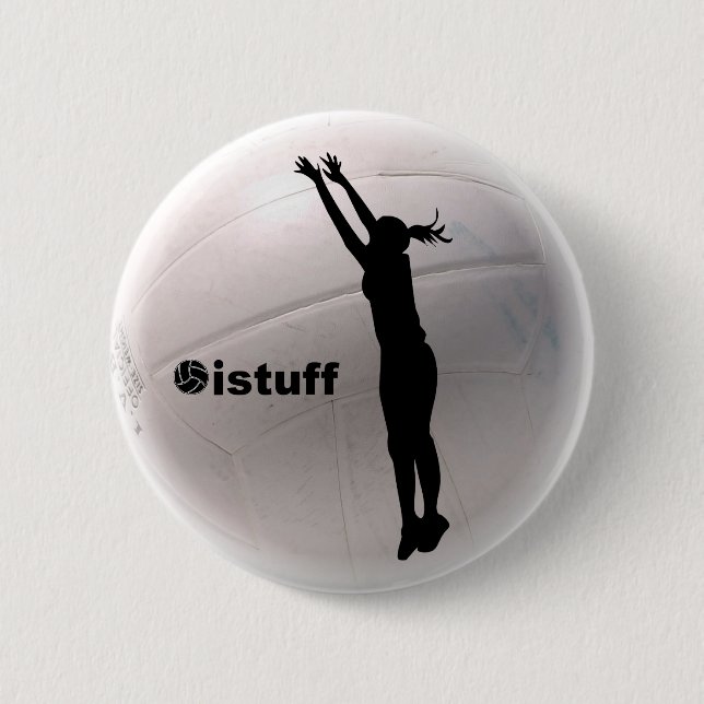 istuff Volleyball 6 Cm Round Badge (Front)