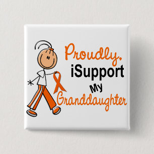 iSupport 1 Leukaemia MS Kidney Cancer 15 Cm Square Badge