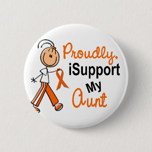 iSupport 1 SFT Leukaemia MS Kidney Cancer AUNT 6 Cm Round Badge