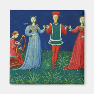 It 973 f.21v A Gentleman dancing with two Ladies, Magnet