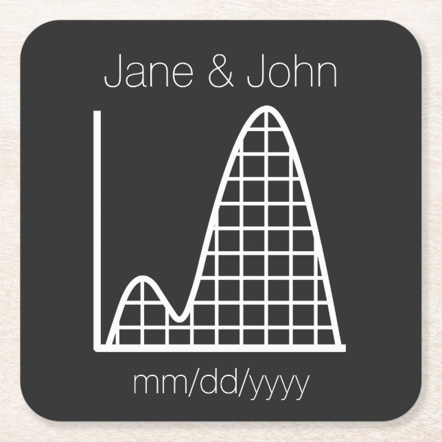 It Adds Up in Black Paper Coaster (Front)