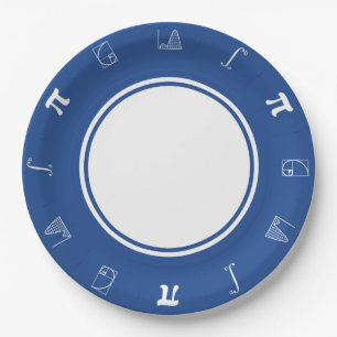 It Adds Up in Blue Paper Plate