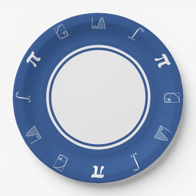 It Adds Up in Blue Paper Plate (Front)
