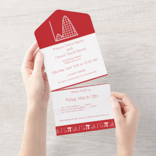 It Adds Up in Cherry All In One Invitation