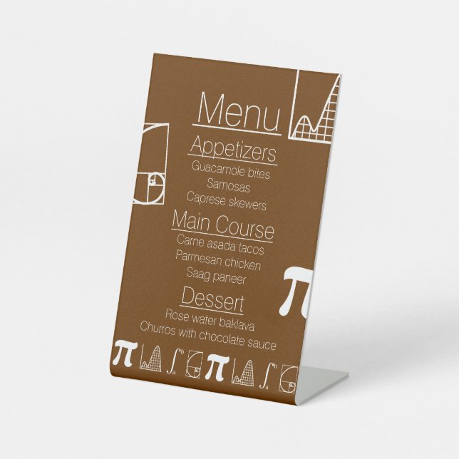 It Adds Up in Chocolate Pedestal Sign (Front)