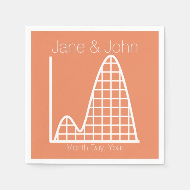 It Adds Up in Coral Napkins (Front)