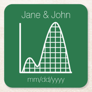 It Adds Up in Green Paper Coaster