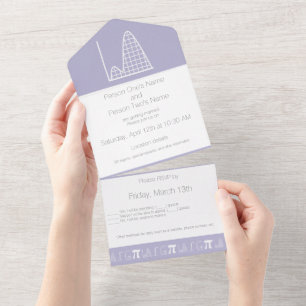 It Adds Up in Lavender All In One Invitation