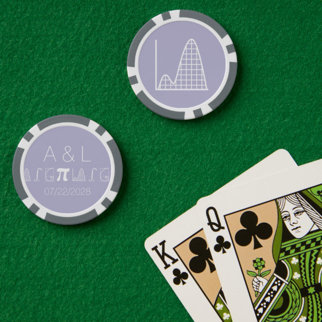 It Adds Up in Lavender Poker Chips (Poker Table (Double))