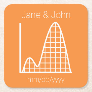 It Adds Up in Orange Paper Coaster