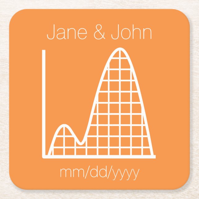 It Adds Up in Orange Paper Coaster (Front)