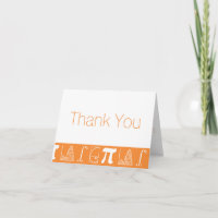 It Adds Up in Orange Thank You Card