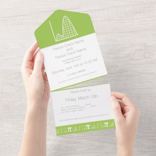 It Adds Up in Peridot All In One Invitation (Tearaway)