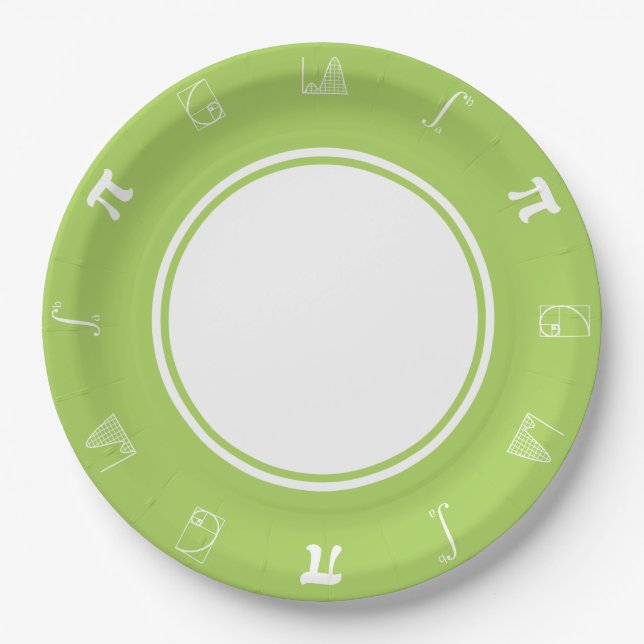 It Adds Up in Peridot Paper Plate (Front)