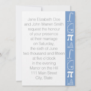 It Adds Up in Periwinkle Wedding Invitation