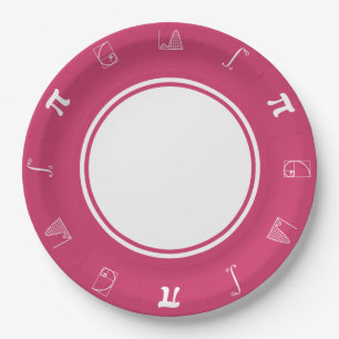 It Adds Up in Raspberry Paper Plate