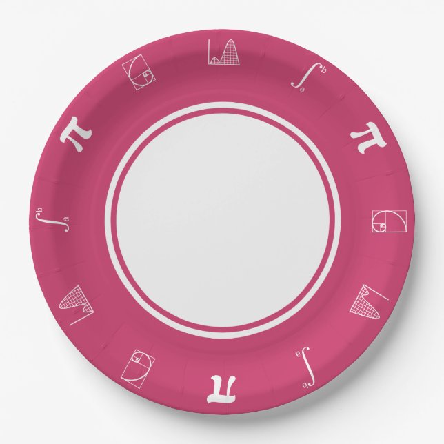 It Adds Up in Raspberry Paper Plate (Front)