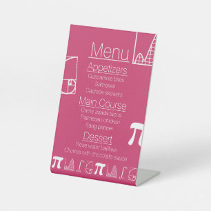 It Adds Up in Raspberry Pedestal Sign