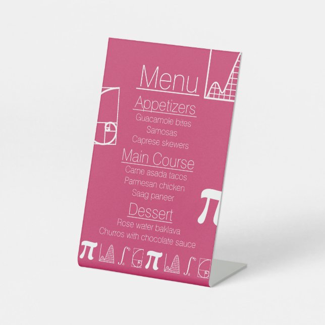 It Adds Up in Raspberry Pedestal Sign (Front)