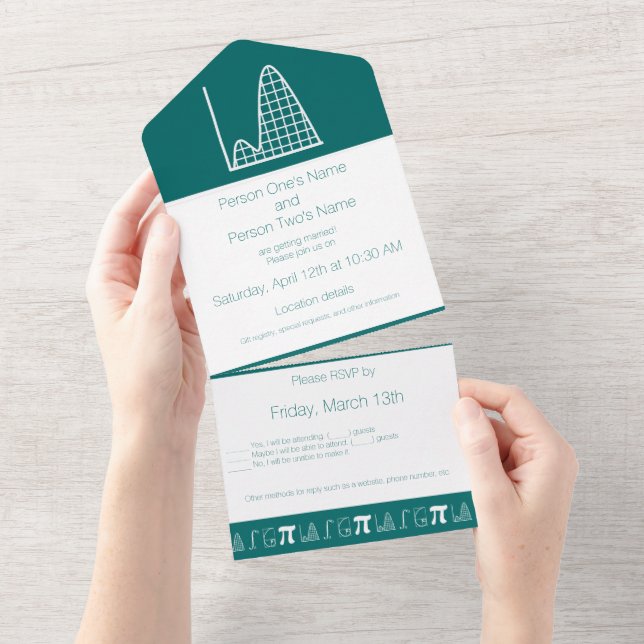It Adds Up in Teal All In One Invitation (Tearaway)