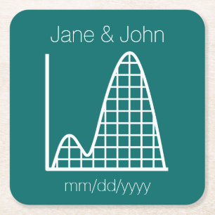 It Adds Up in Teal Paper Coaster