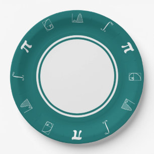 It Adds Up in Teal Paper Plate