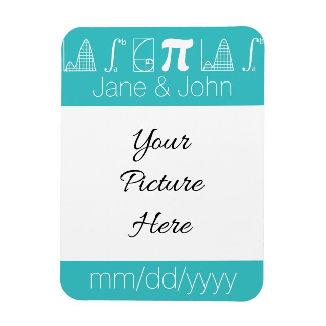It Adds Up in Turquoise Save-the-Date Magnet (Vertical)