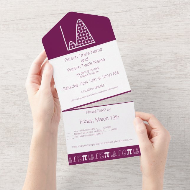 It Adds Up in Wine All In One Invitation (Tearaway)