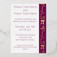 It Adds Up in Wine Foil Invitation