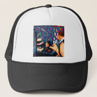 It Aint That Bad Layered Retro Pixel Glitch Street Trucker Hat