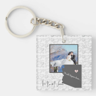 It all Began Here, Arizona, Photo Heart   Key Ring