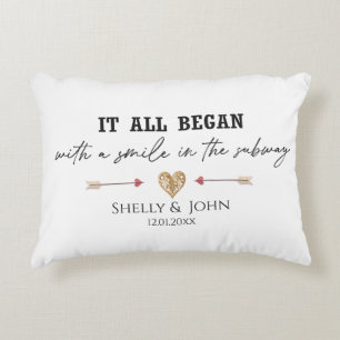 It all begin forever love decorative cushion
