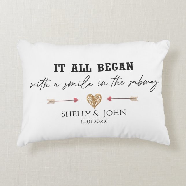 It all begin forever love decorative cushion (Front)