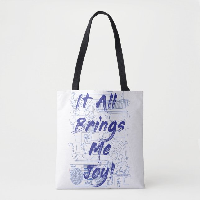 It All Brings Joy Clutter Love Fun Motto Tote Bag (Front)