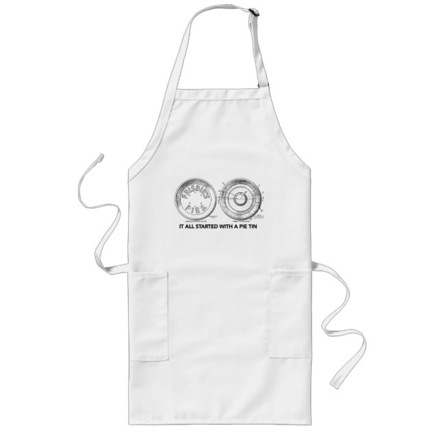 It all started with a pie tin t-shirt apron (Front)